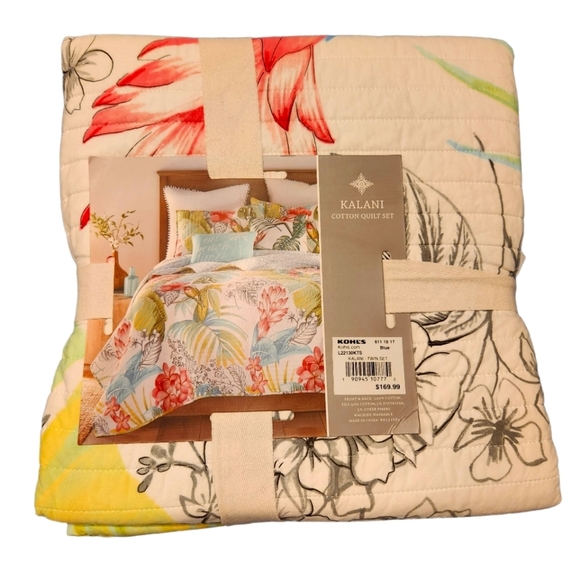 NEW! Kalani~Twin Quilt Set~ Tropical Beach Theme - Picture 2 of 3